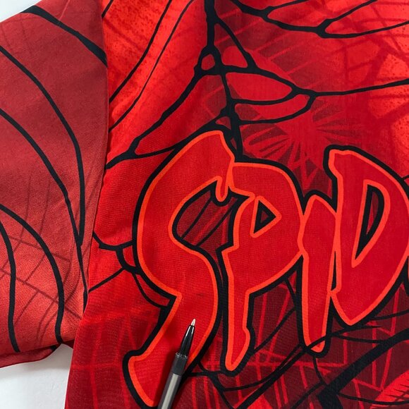Vintage 2002 Spiderman Movie Shirt Mens Small All Over Print Button Up Marvel - Picture 5 of 11
